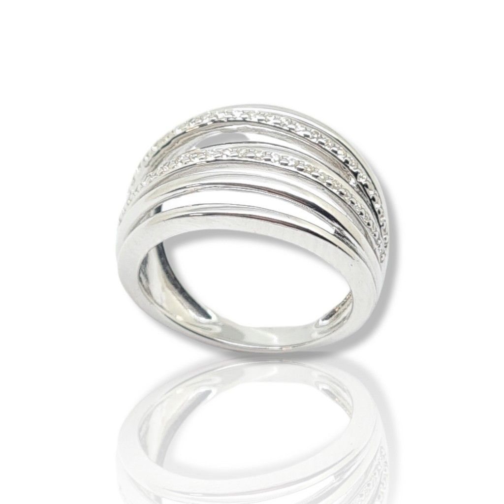 Platinum plated silver  925° ring (code RZB066267)